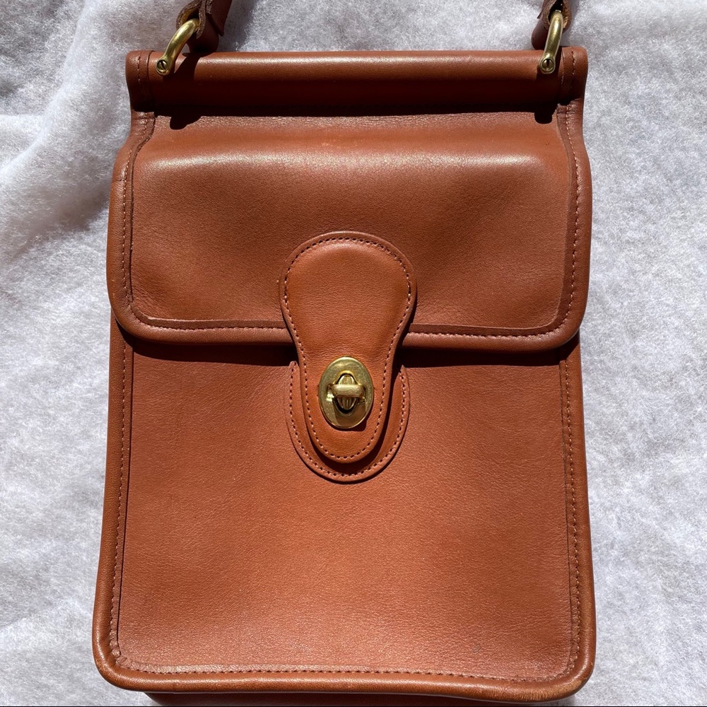 Vintage Coach Murphy Shoulder Purse Tan Leather